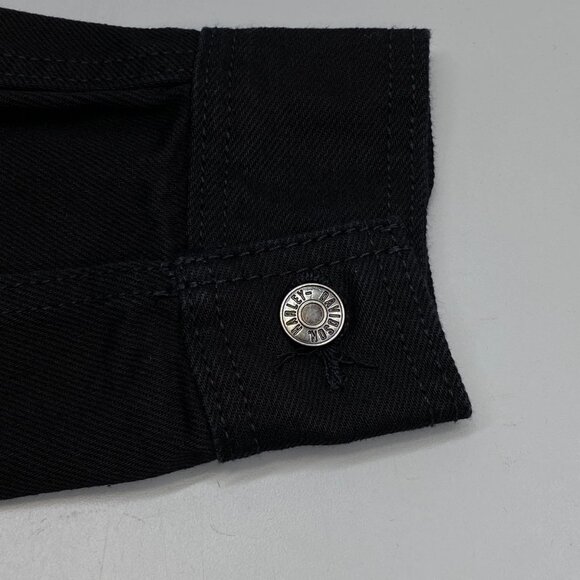 NEW HARLEY DAVIDSON Mens Jacket Black Size 3XL Denim Button Down Embroidered - Picture 8 of 12